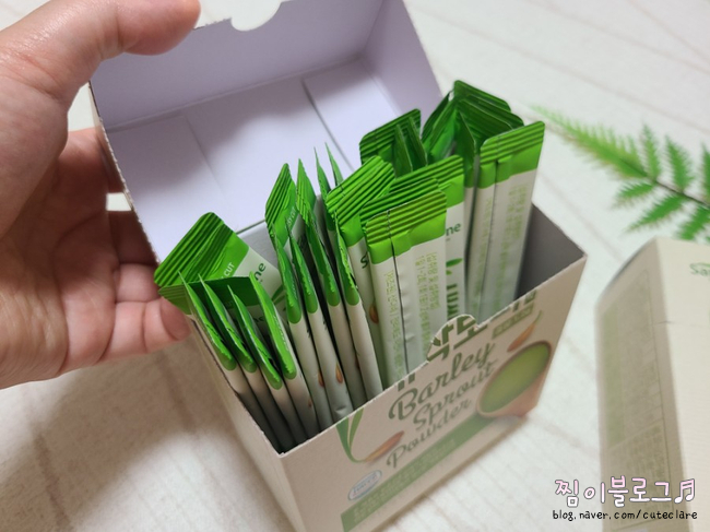 남편하고 같이 먹어요! 사다 4분말스틱 새싹보리 분말 국내산 유기농 찾아서 8