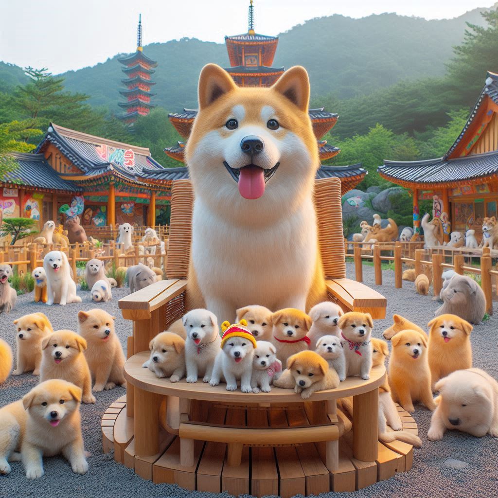 진도개테마파크 배경
