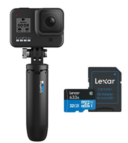  고프로 HERO 9 Black 액션캠 SPBL1 + 미니 연장봉 익스텐션 폴 삼각대 쇼티 + 메모리 32GB 세트