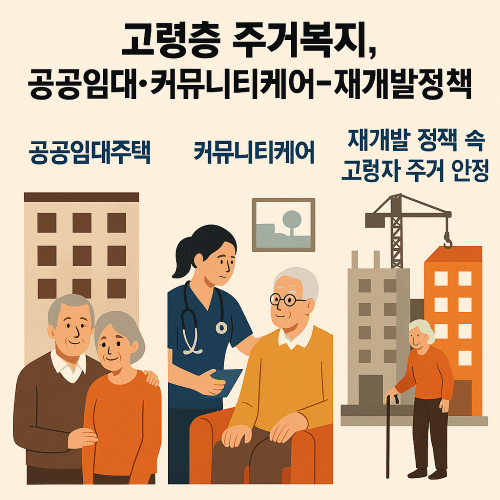 고령층 주거복지, 공공임대·커뮤니티케어·재개발정책