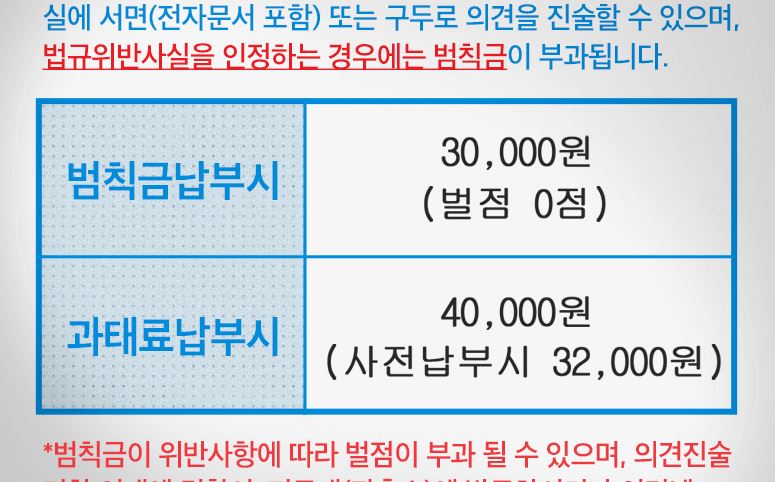 범칙금 과태료