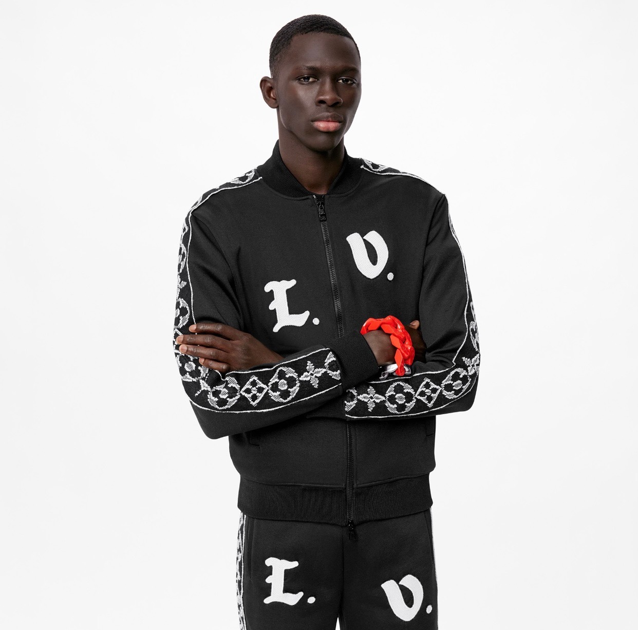  [LOUIS VUITTON] LV 플라워 밴드 트랙톱 집업 자켓 1A978F