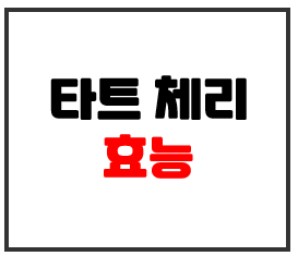  타트체리 효능 정보