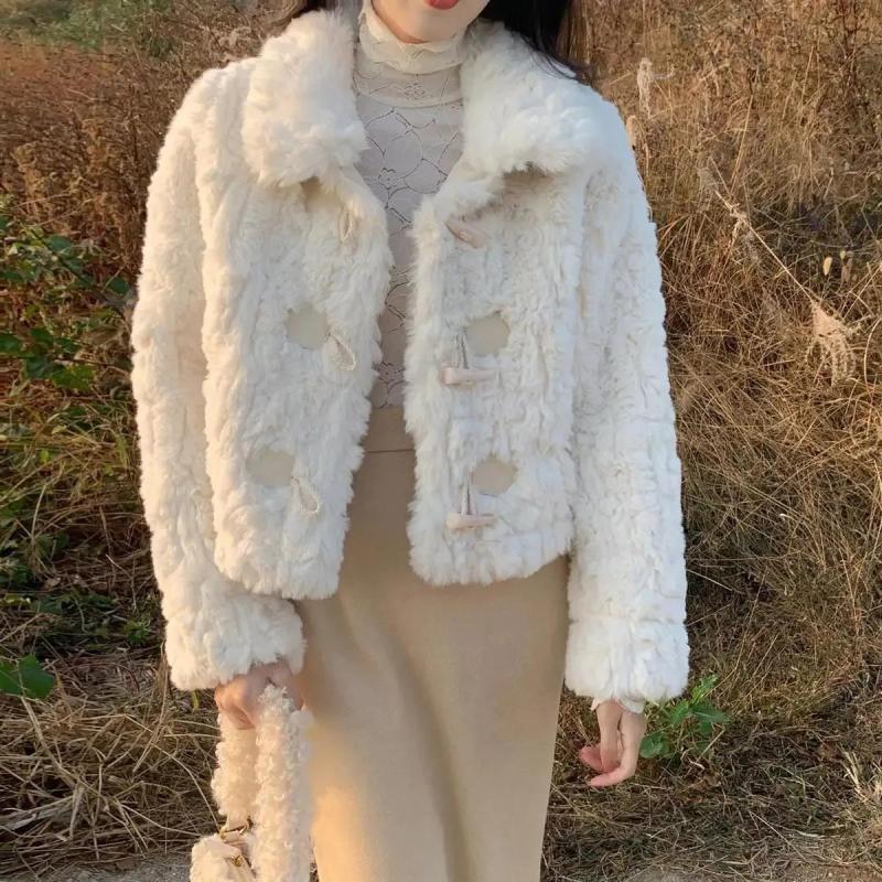 뽀글이 떡볶이 코트 숏 아우터 루즈핏