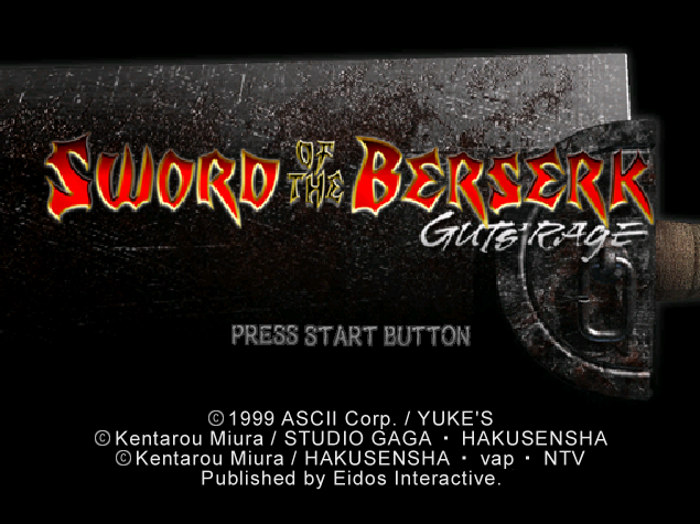  아이도스 (Eidos) - 스워드 오브 더 베르세르크 가츠' 레이지 북미판 Sword of the Berserk Guts' Rage USA (드림캐스트 - DC)