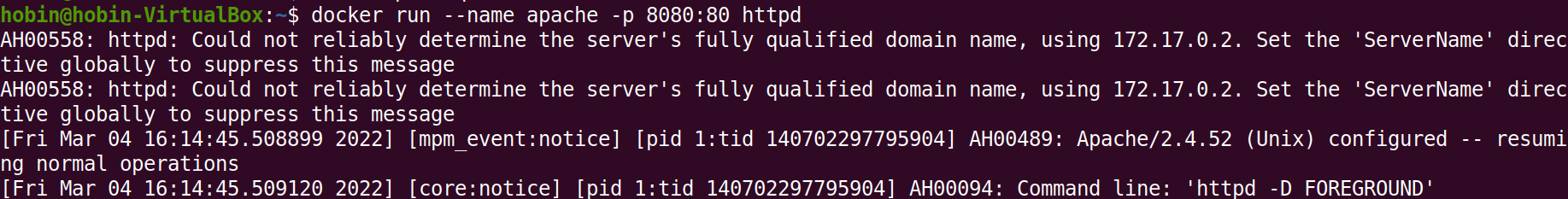 docker - httpd image 테스트