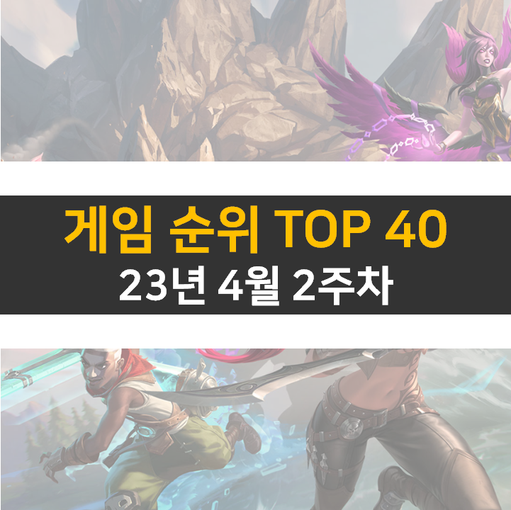  모바일, PC 온라인, 스팀 게임 순위 (2023년 3월 4주 차)