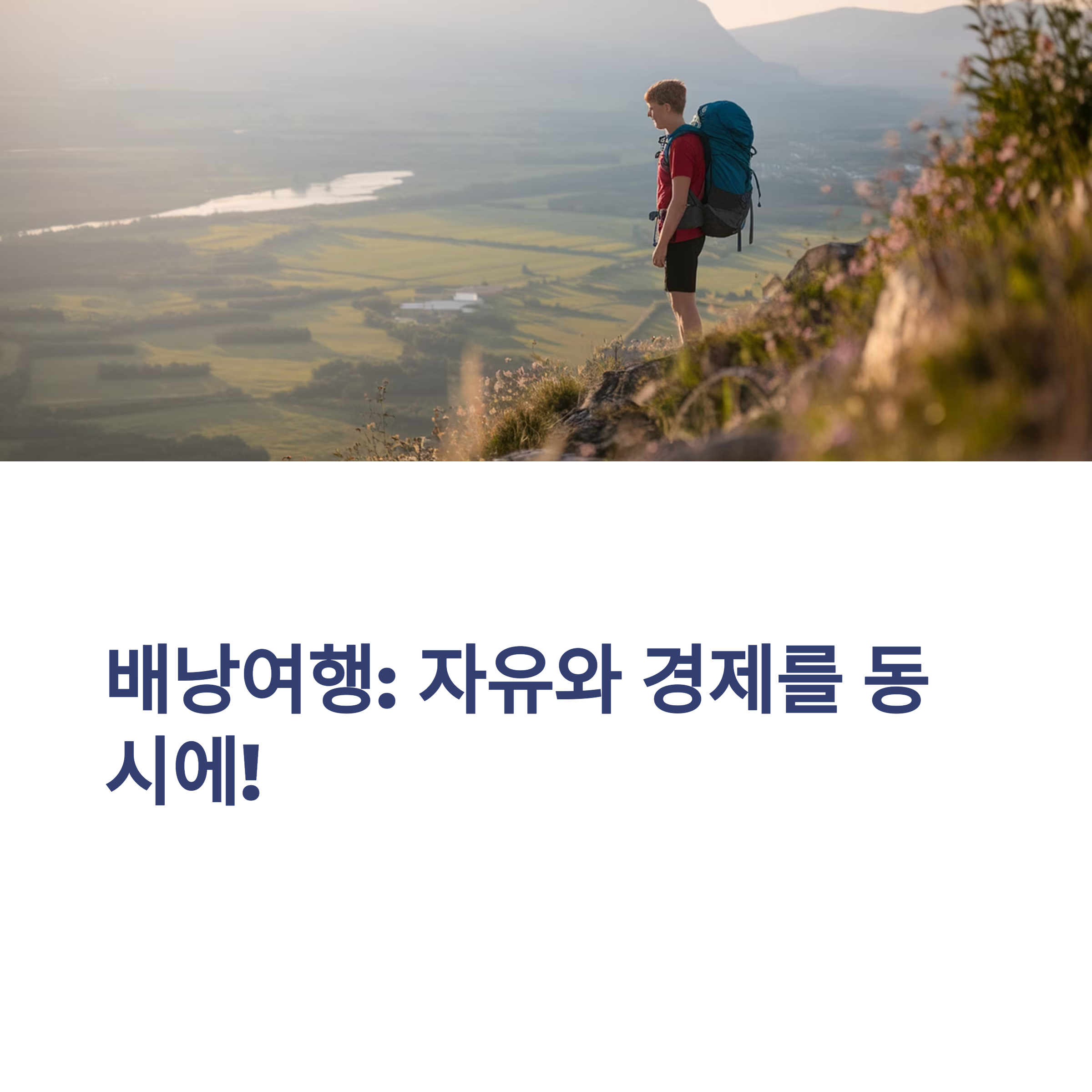 배낭여행 자유와 경제를 동시에