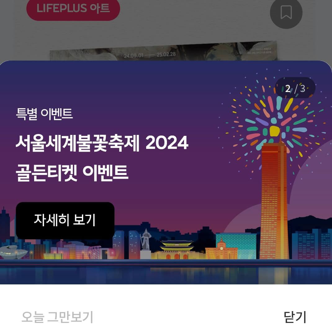 서울 세계불꽃축제 명당 꿀팁 골드티켓, 유료티켓 안내