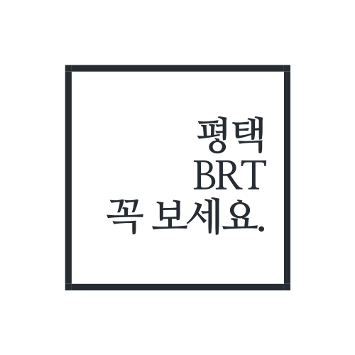  평택 BRT(간선급행버스체계)에 대해서 알아보자