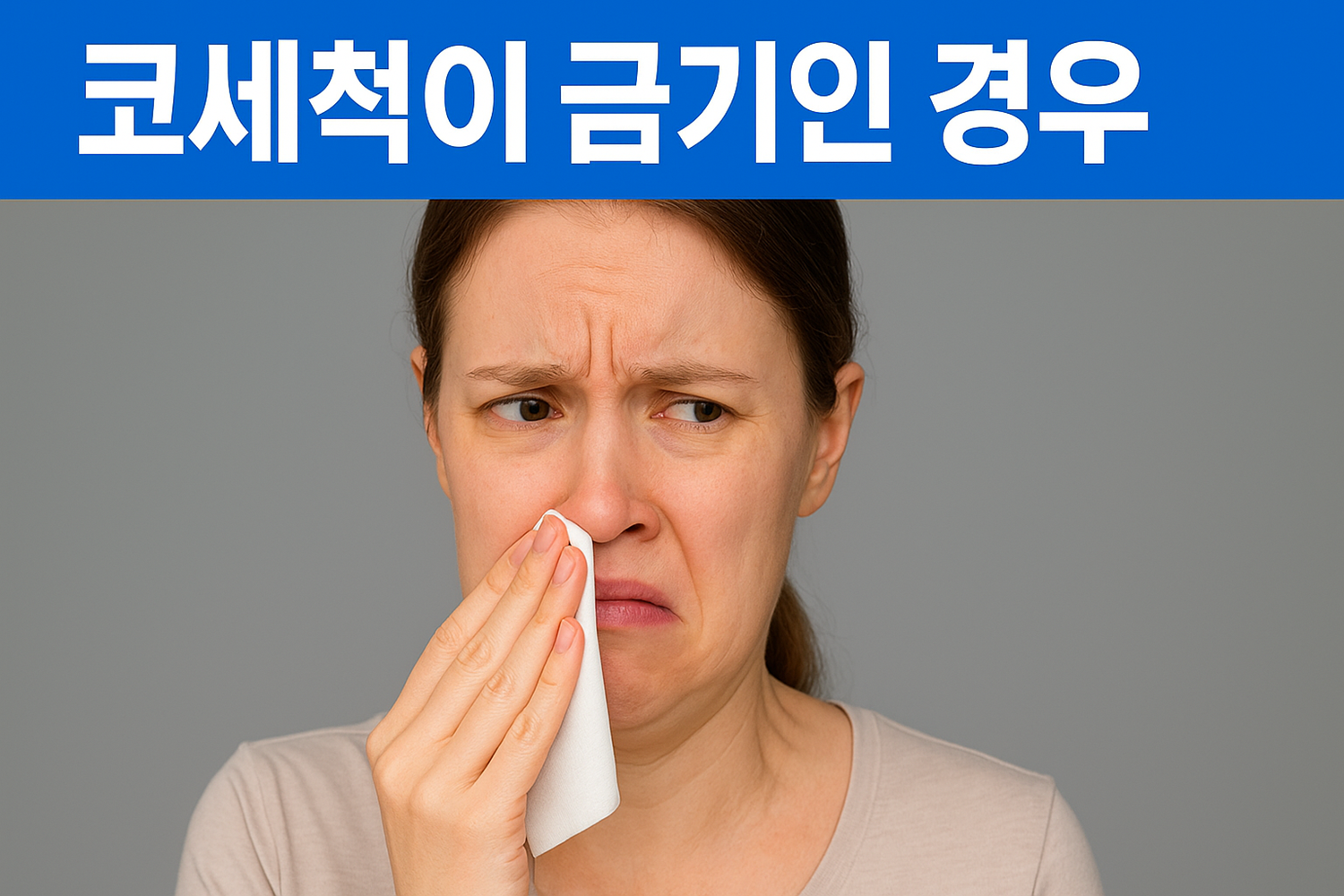 코세척이 금기인 경우