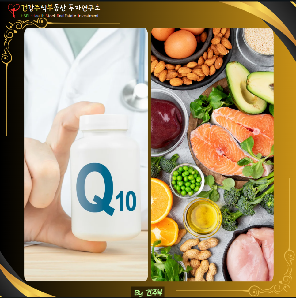 코엔자임 Q10(코큐텐) 효능과 부작용 섭취 방법
(글 그림 : 건주부, 그림 출처 : Canva)