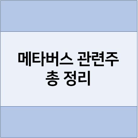  메타버스 관련주 총 정리(자이언트스텝, 엠게임, 선익시스템, 덱스터, 한빛소프트, 코세스)