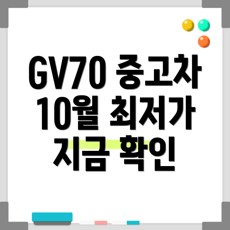 제네시스 GV70 중고차