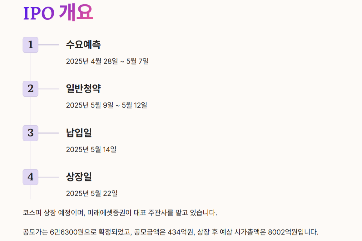 IPO 개요