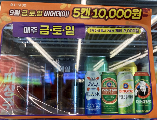 칭따오-맥주-5캔만원