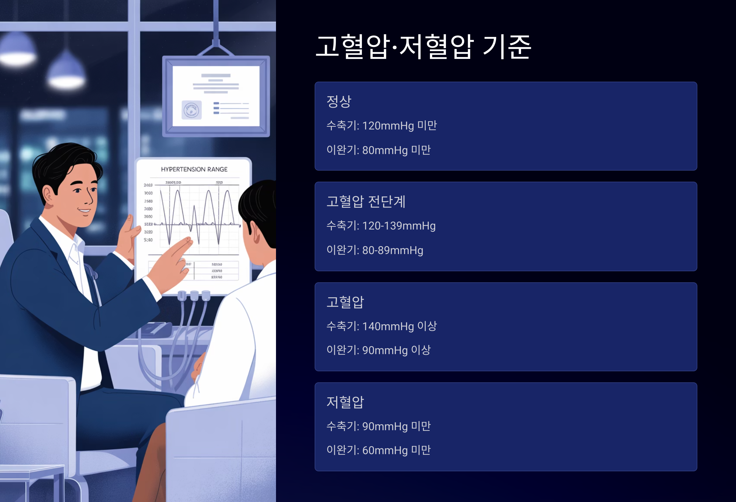 🚨 고혈압·저혈압 기준