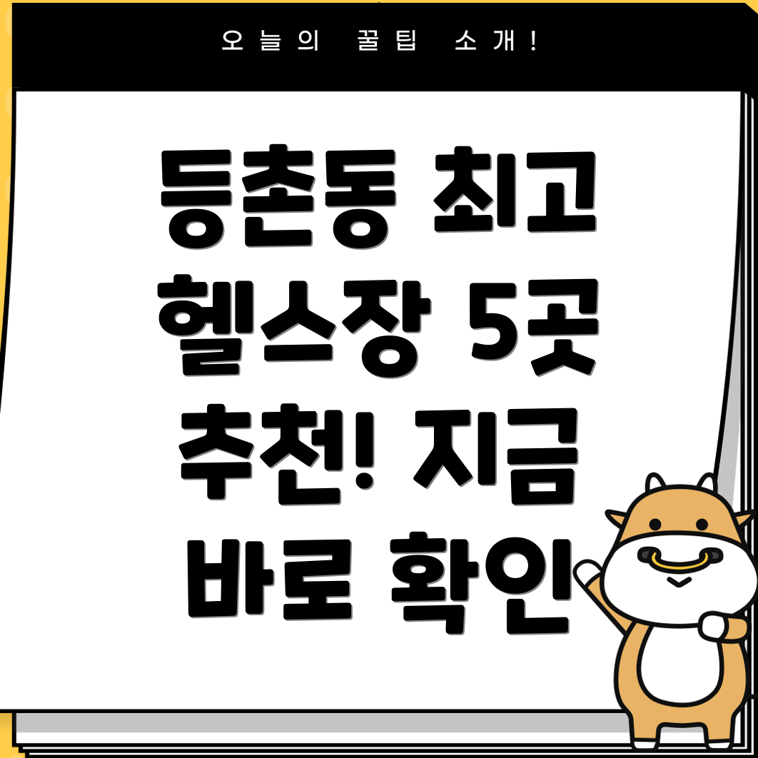 등촌제3동 헬스장 BEST 5 가까운 곳 추천