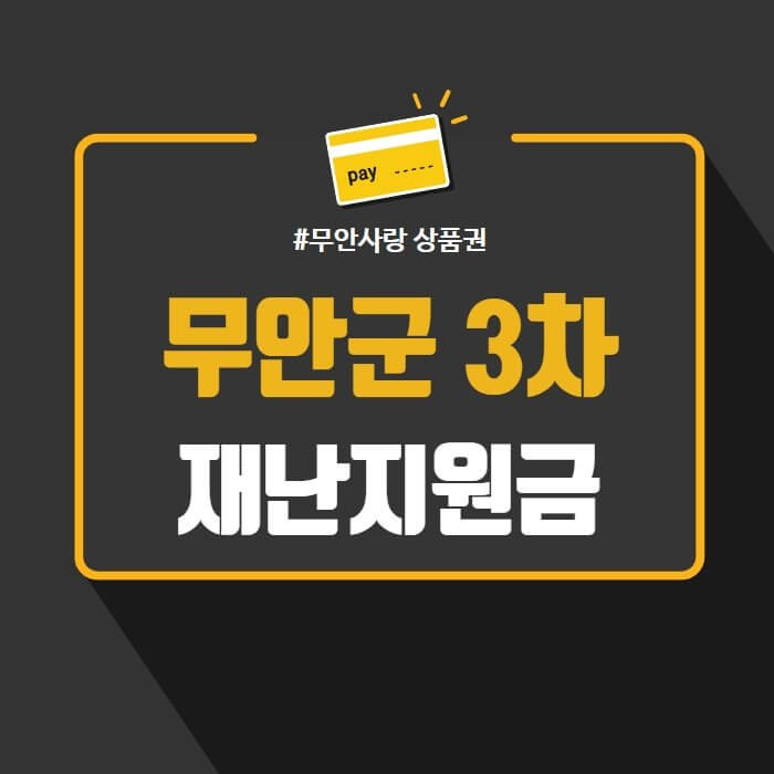  무안군 3차 재난지원금 신청 안내