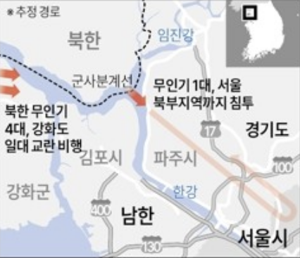 북한무인기-침투경로