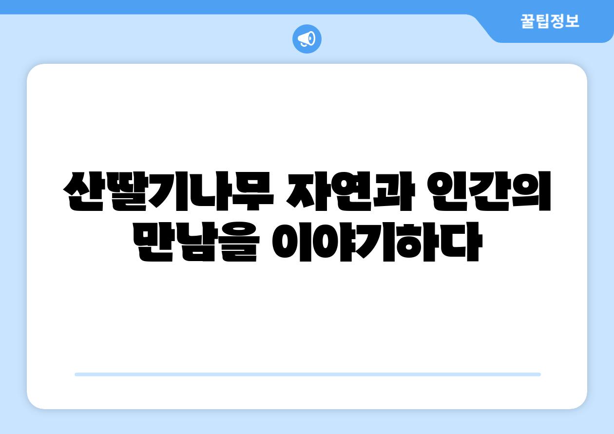 산딸기나무 자연과 인간의 만남을 이야기하다