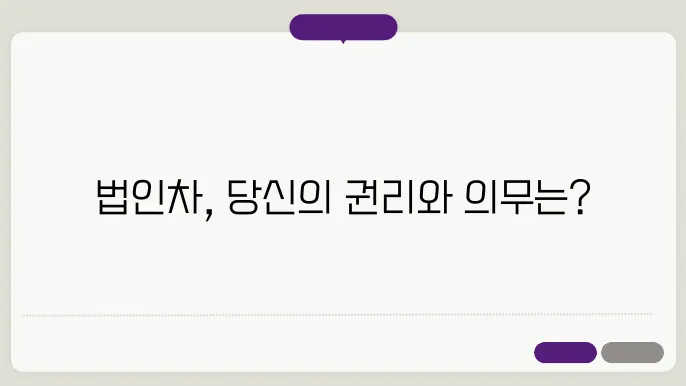 법인차 사용범위