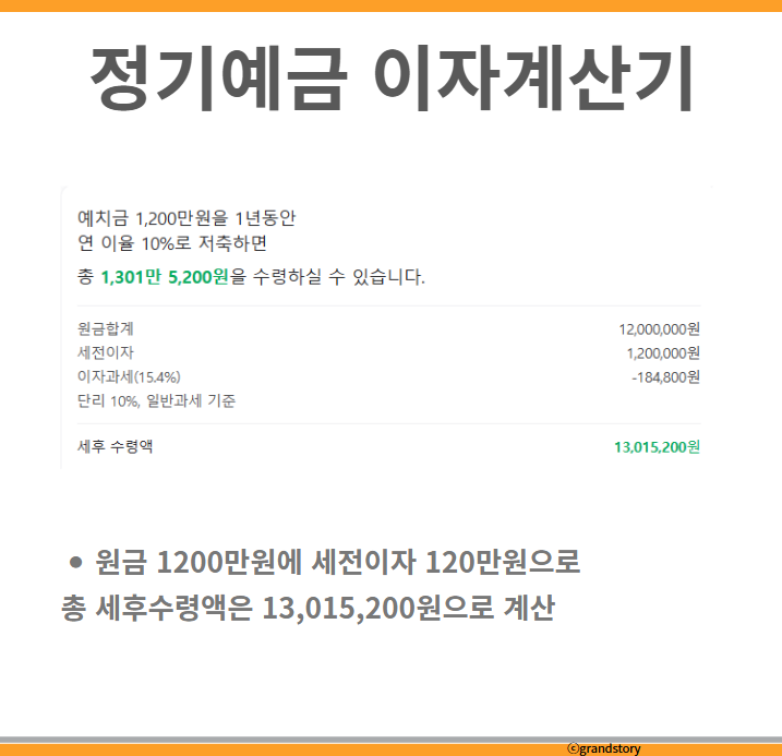 정기예금이자계산기