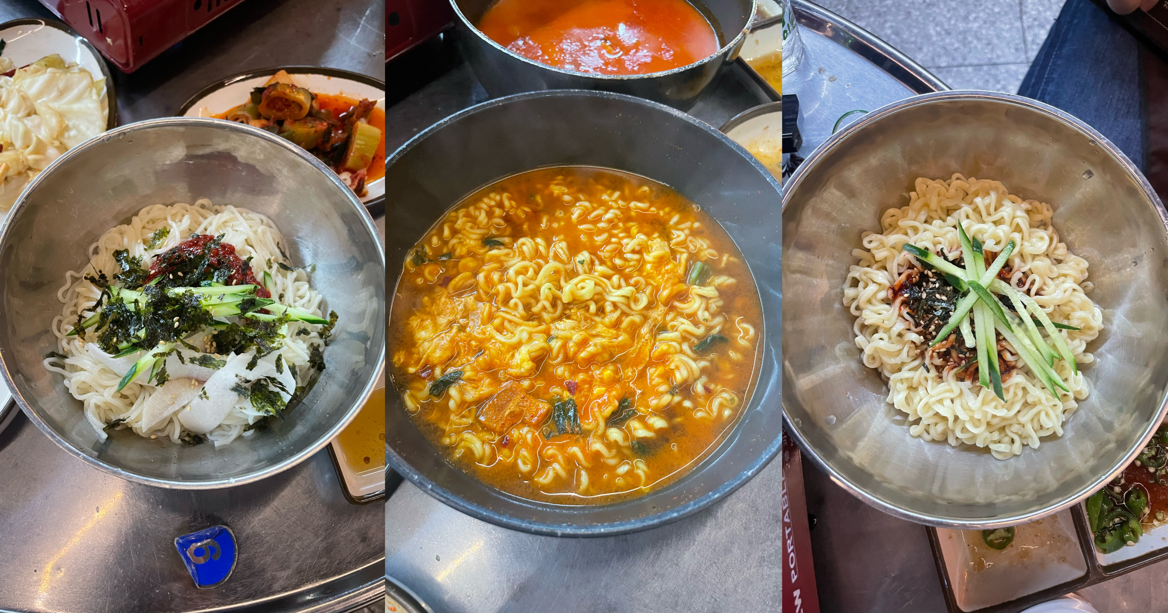 강남 곱 김치말이 국수, 얼큰이 라면, 불닭볶음면