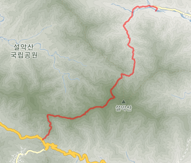 설악산-국립공원-대청봉한계령코스-지도