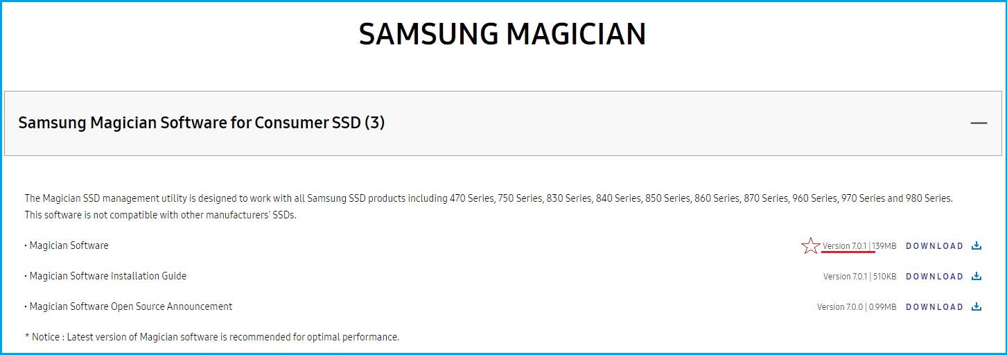 SSD] 삼성 매지션 7.0.1 버전이 올라왔네요 (*벤치마크 설정 변경하기!!)