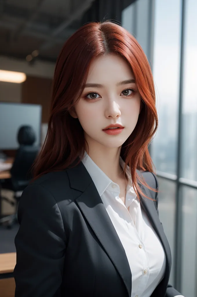 AI 실사 오피스 정장 비서 룩북 정장 컨셉