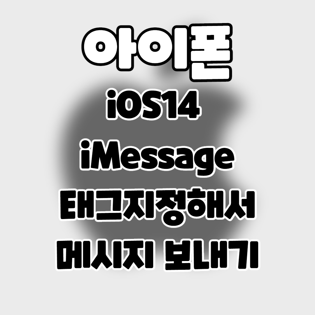  iPhone/iOS14] 아이폰. 그룹채팅에서 태그 지정하기