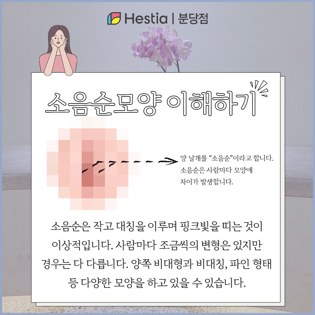 소음순모양 회음부미백 분당 소음순수술 소음순모양 다 똑같을까?