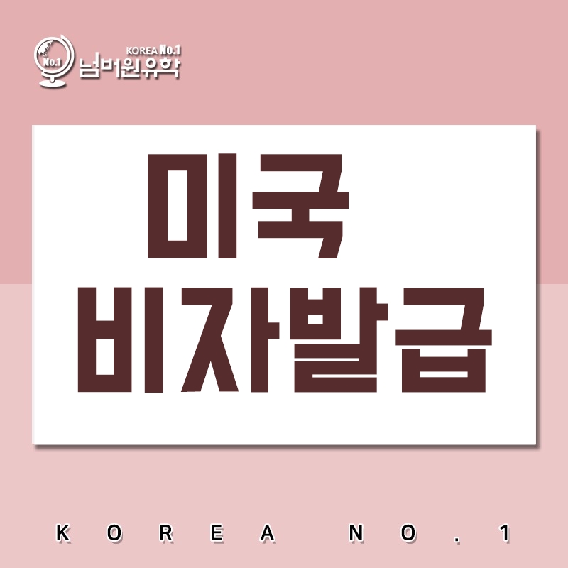  미국비자 발급이 걱정된다면 '청주유학원' NO.1유학으로 맡겨보세요!