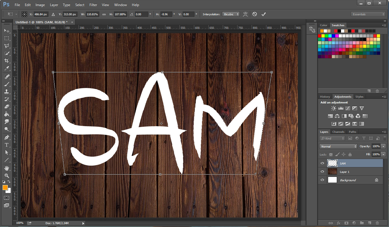 포토샵 모양 변형