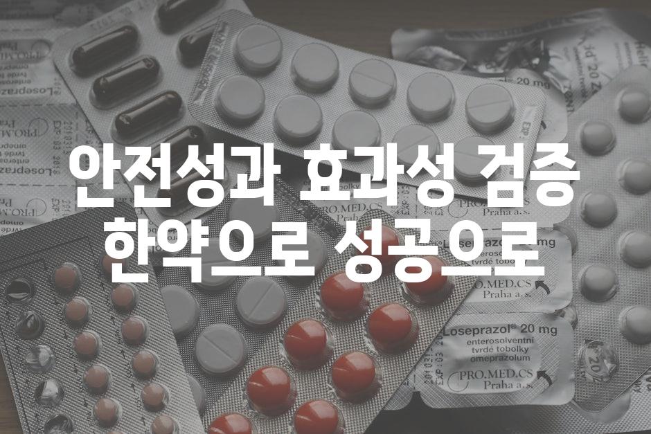 안전성과 효과성 검증| 한약으로 성공으로