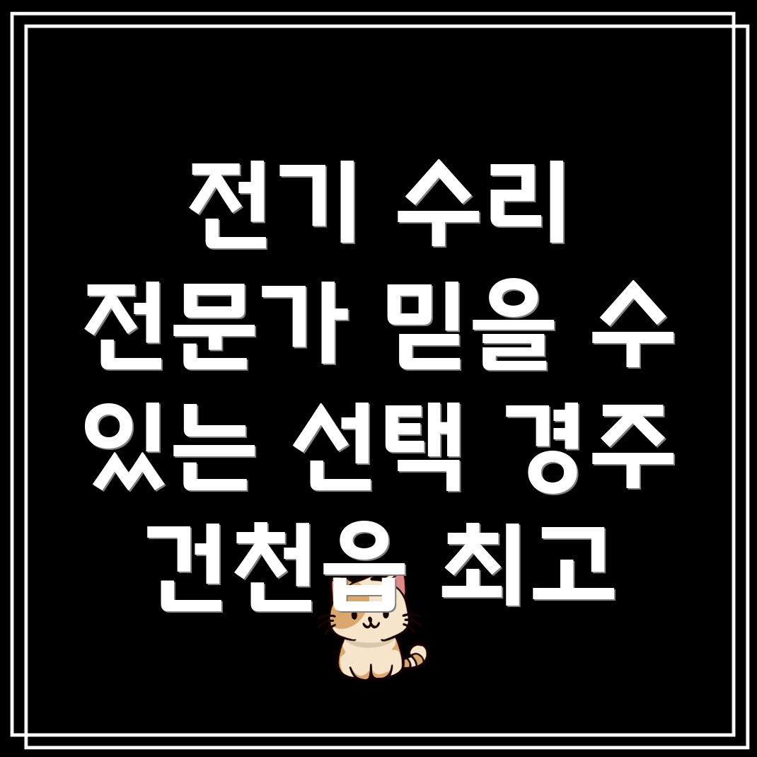 경주시 건천읍 전기 수리