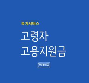 고령자 고용지원금 신청