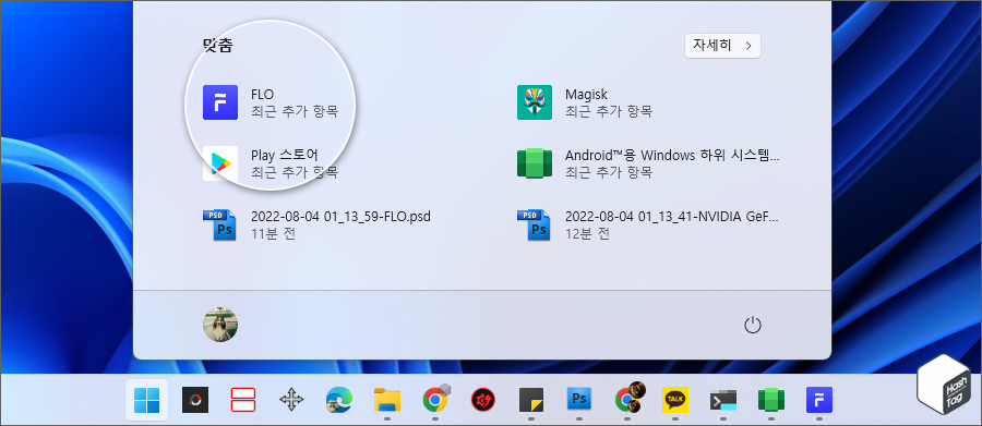 Windows 11 Play 스토어 및 FLO