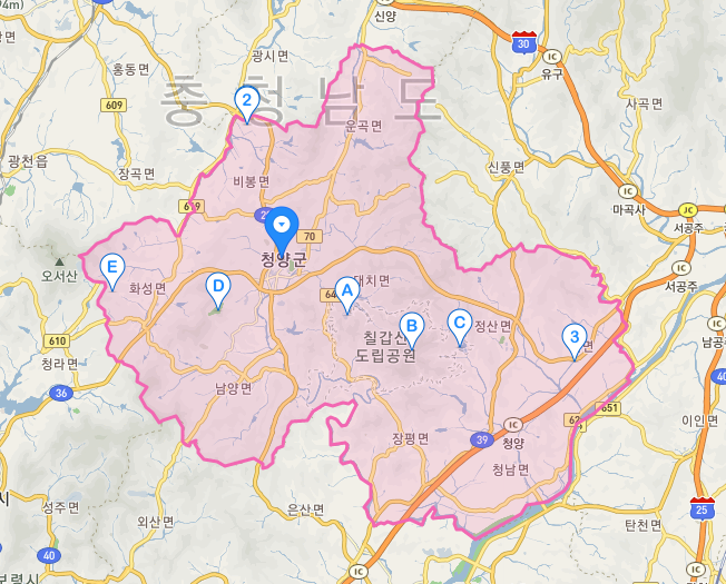 울산광역시와 청양군의 5차 재난지원금 사용지역 범위