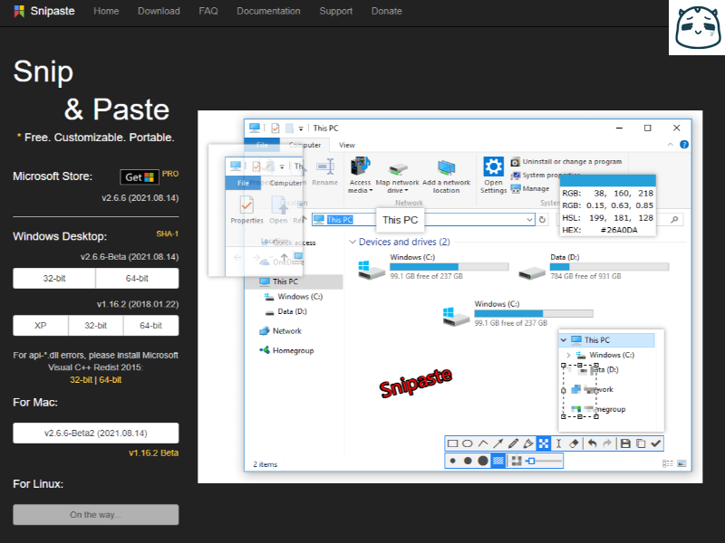 [Snipaste]  PC 화면 캡처 프로그램/ 무료 버전