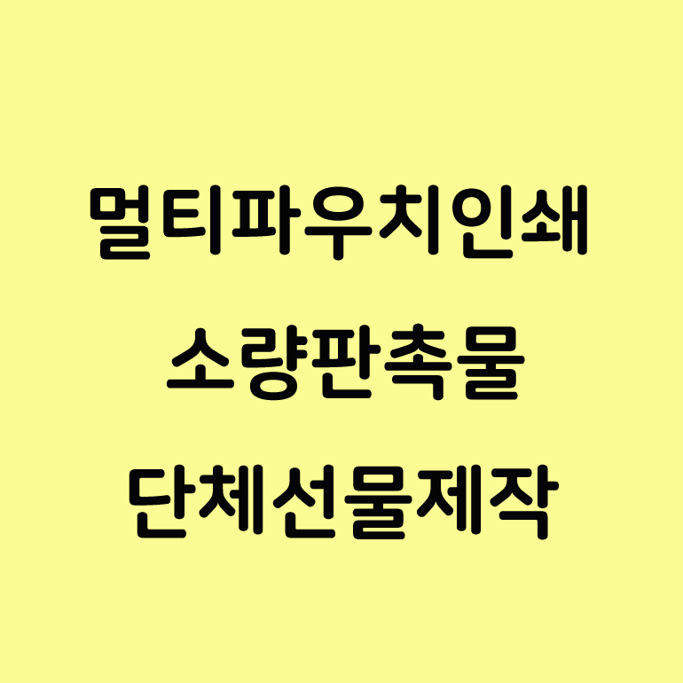  여행용 파우치 인쇄 주문제작 미니 파우치백 회사 답례품