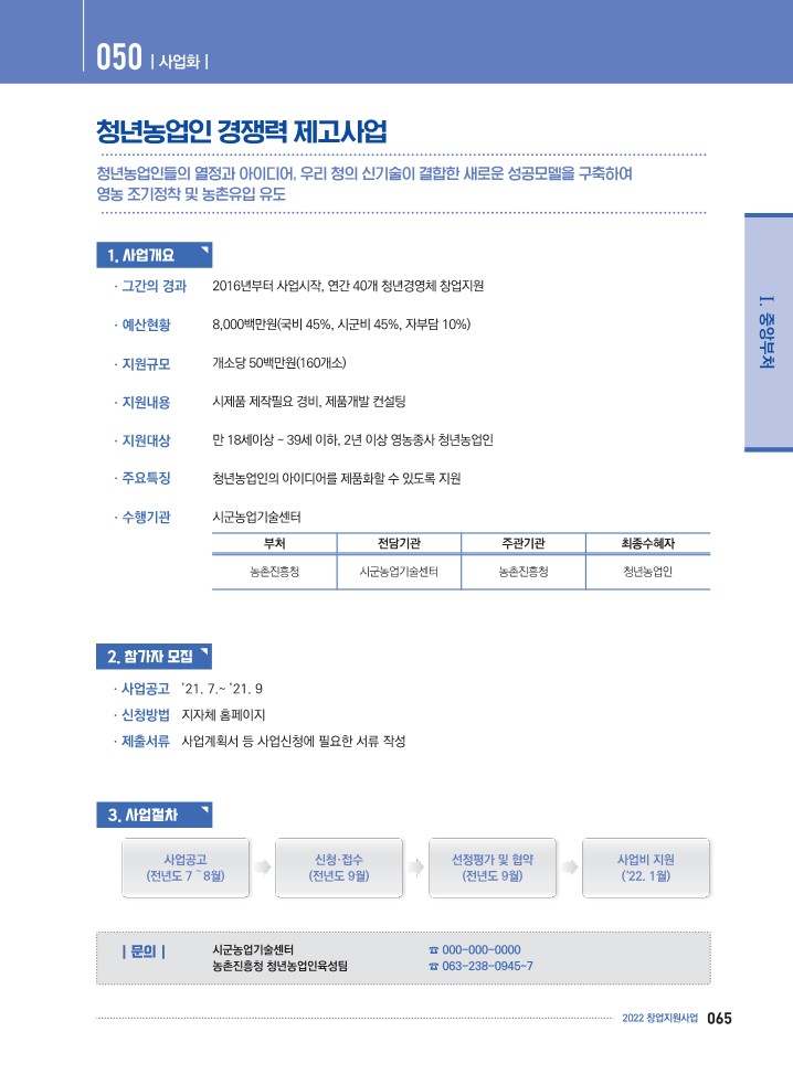  K-Startup[예비창업자] - 청년농업인 경쟁력 제고사업