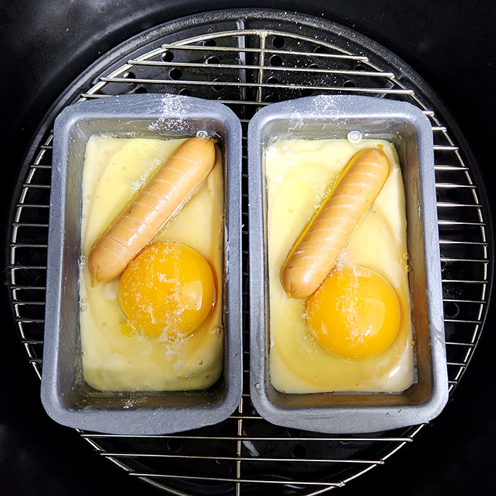 에어프라이어에 계란빵 굽기전