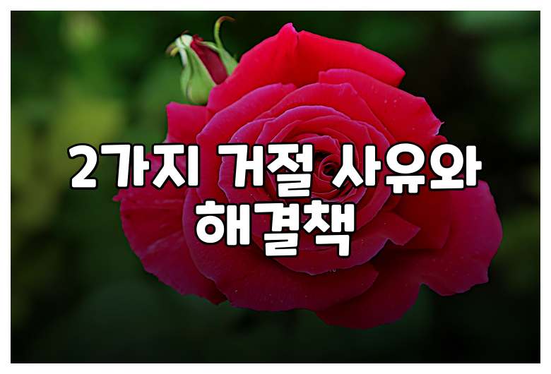 2가지 거절 사유와 해결책