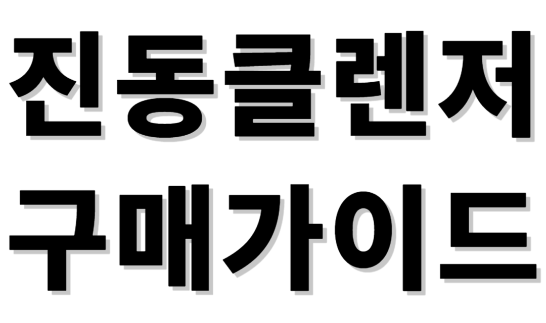 진동클렌저 구매가이드