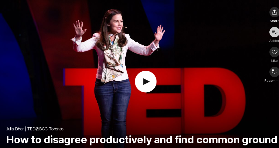  TED 테드로 영어공부 하기 How to disagree productively and find common ground