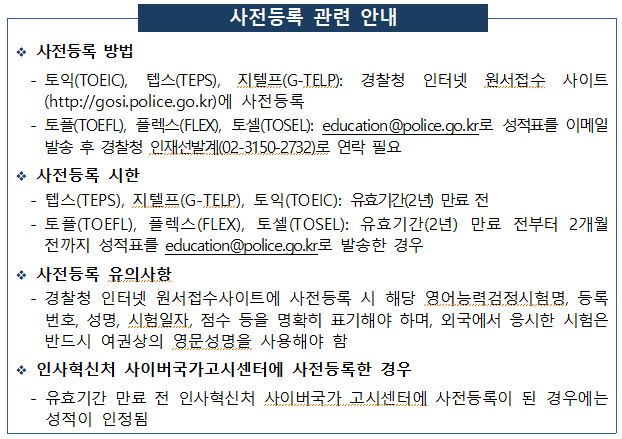 24년 경찰공무원 2차 시험 일정 경쟁률 합격점수