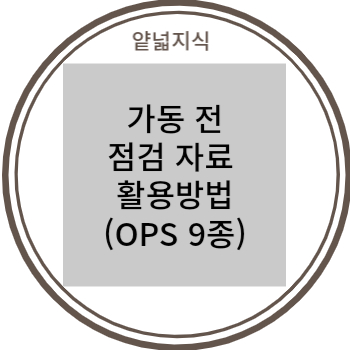  가동 전 점검 자료 (산업안전보건공단 22년 OPS 9종 활용방법)