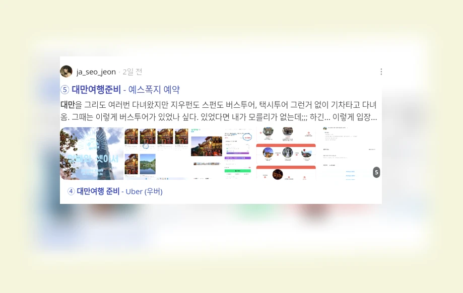 대만 여행 준비_2_subsection